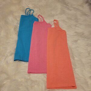 (3 Pack) No Boundaries Tank Tops, Azure/Pink/Coral, Size M